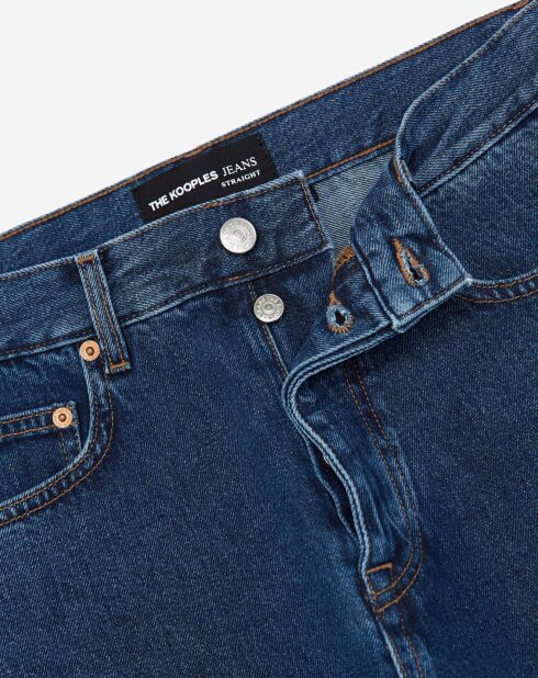 Jean brut coupe droite bleu indigo
