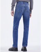 Jean délavé 5 poches droit bleu jean