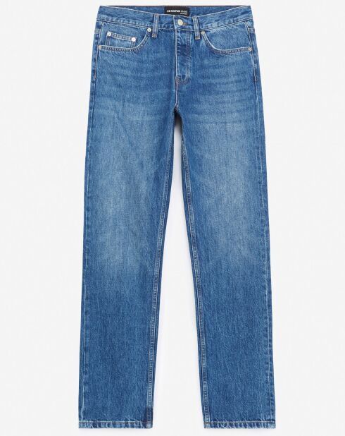 Jean délavé 5 poches droit bleu jean