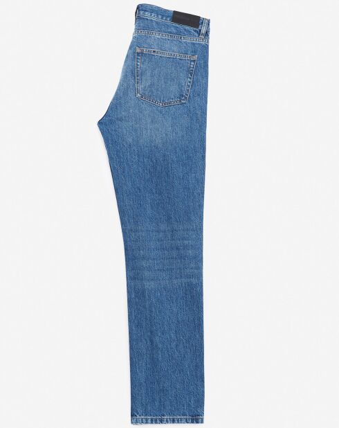 Jean délavé 5 poches droit bleu jean