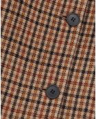 Manteau en Laine mélangée à carreaux droit beige/camel