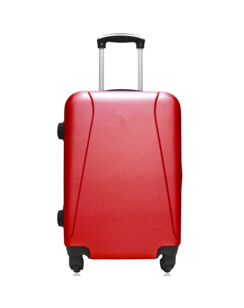 3 Lanzarote-C 75/65/55/30 cm schlichte Allradkoffer mit rotem Waschtisch