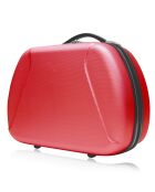 3 Lanzarote-C 75/65/55/30 cm schlichte Allradkoffer mit rotem Waschtisch