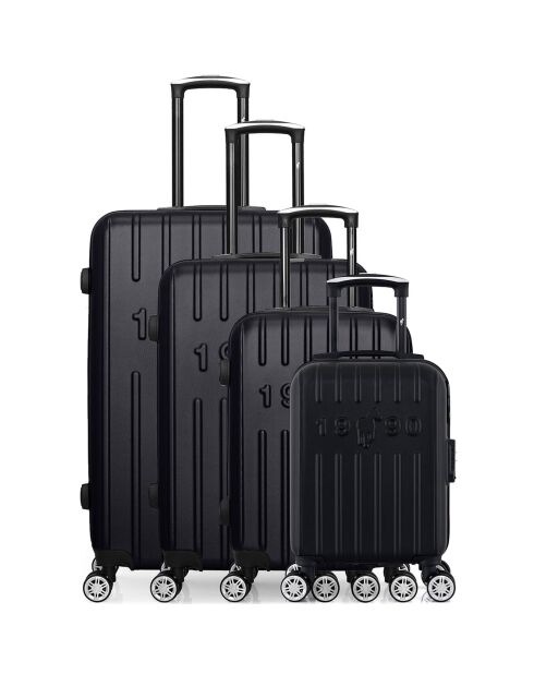 4 valises 4 roues doubles Archie-M 75/65/55/46 cm noires