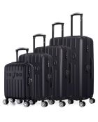 4 valises 4 roues doubles Archie-M 75/65/55/46 cm noires