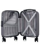 4 Valises 4 roues doubles Archie-M 75/65/55/46 cm gris foncé