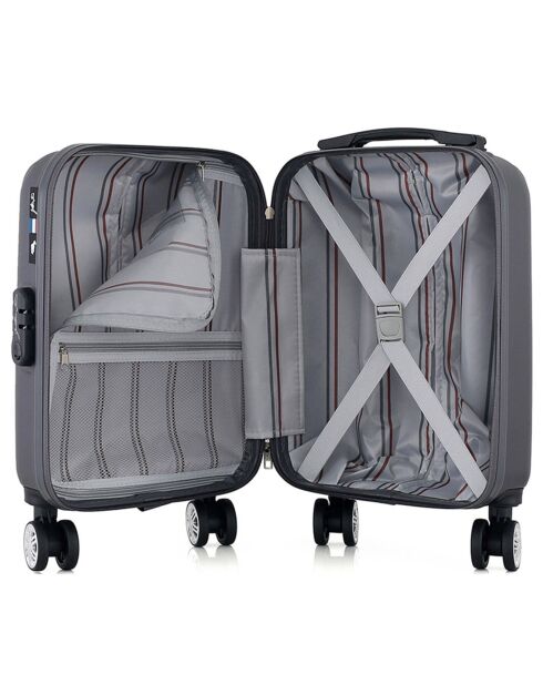4 Valises 4 roues doubles Archie-M 75/65/55/46 cm gris foncé