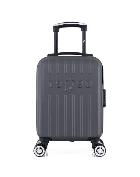 Valise Cabine XS 4 roues doubles Archie 46 cm gris foncé