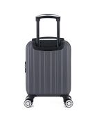 Valise Cabine XS 4 roues doubles Archie 46 cm gris foncé