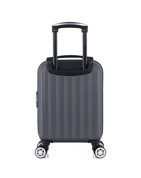 Valise Cabine XS 4 roues doubles Archie 46 cm gris foncé