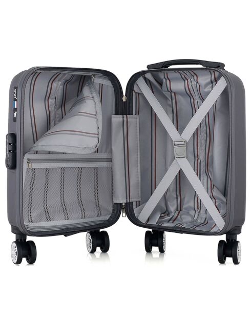 XS Cabinekoffer 4 dubbele wielen Archie 46 cm donkergrijs