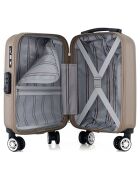 4 valises 4 roues doubles Archie-M 75/65/55/46 cm beiges