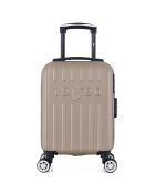 Valise Cabine XS 4 roues doubles Archie 46 cm beige