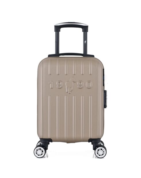 Valise Cabine XS 4 roues doubles Archie 46 cm beige