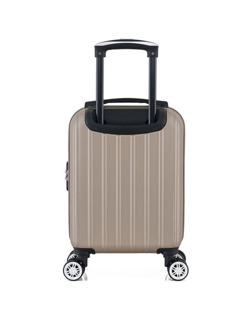 Valise Cabine XS 4 roues doubles Archie 46 cm beige