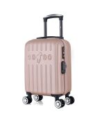 4 Valises 4 roues doubles Archie-M 75/65/55/46 cm rose doré