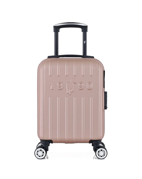 Valise Cabine XS 4 roues doubles Archie 46 cm rose doré