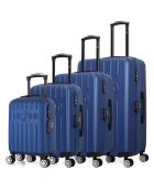 4 valises 4 roues doubles Archie-M 75/65/55/46 cm bleu marine