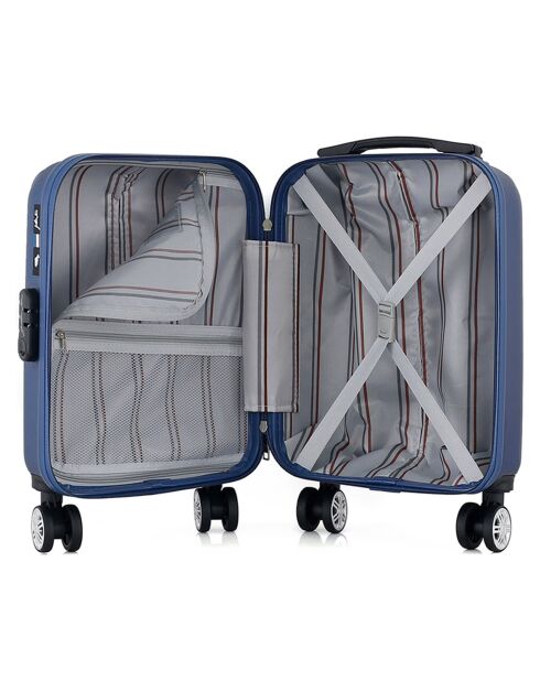 4 valises 4 roues doubles Archie-M 75/65/55/46 cm bleu marine