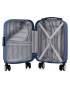 Valise Cabine XS 4 roues doubles Archie 46 cm bleu marine