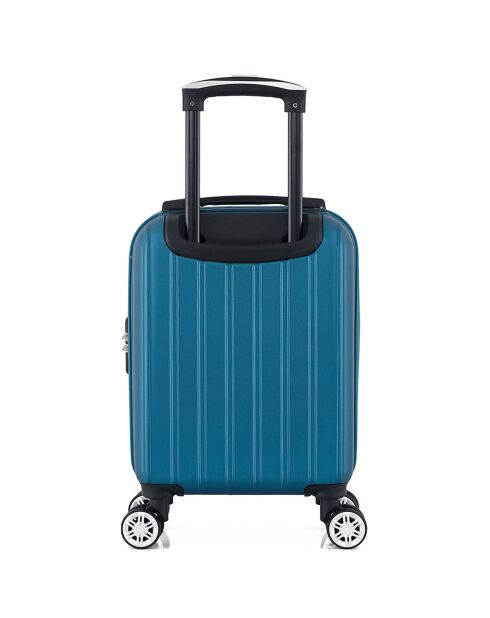 Valise Cabine XS 4 roues doubles Archie 46 cm bleu paon