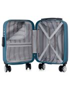 Valise Cabine XS 4 roues doubles Archie 46 cm bleu paon