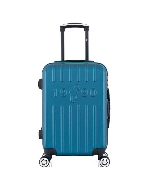 Valise Cabine 4 roues doubles Archie 55 cm bleu paon