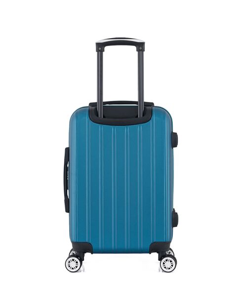 Valise Cabine 4 roues doubles Archie 55 cm bleu paon