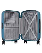 Valise Cabine 4 roues doubles Archie 55 cm bleu paon