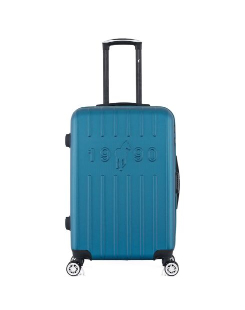 Valise Moyen Séjour 4 roues doubles Archie 65 cm bleu paon
