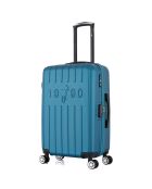 Valise Moyen Séjour 4 roues doubles Archie 65 cm bleu paon