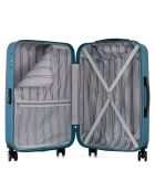 Valise Moyen Séjour 4 roues doubles Archie 65 cm bleu paon
