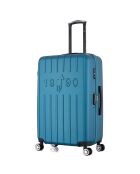 Valise Long Séjour 4 roues doubles Archie 75 cm bleu paon