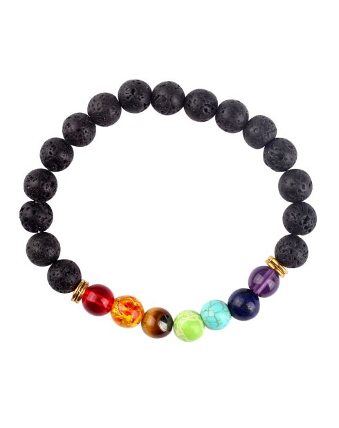 Bracelet de yoga noir - Pierres Précieuses - 7x7x0.8 cm