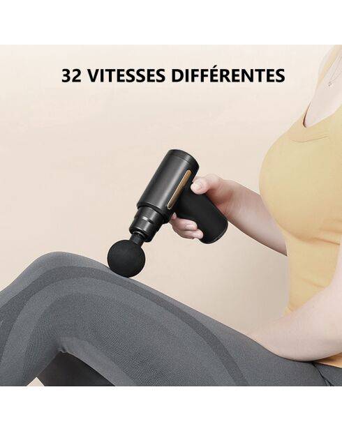 Minipistola de masaje negra