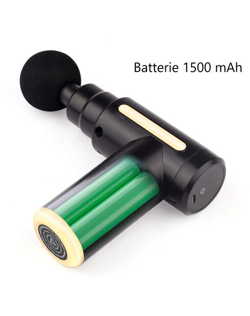 Minipistola de masaje negra