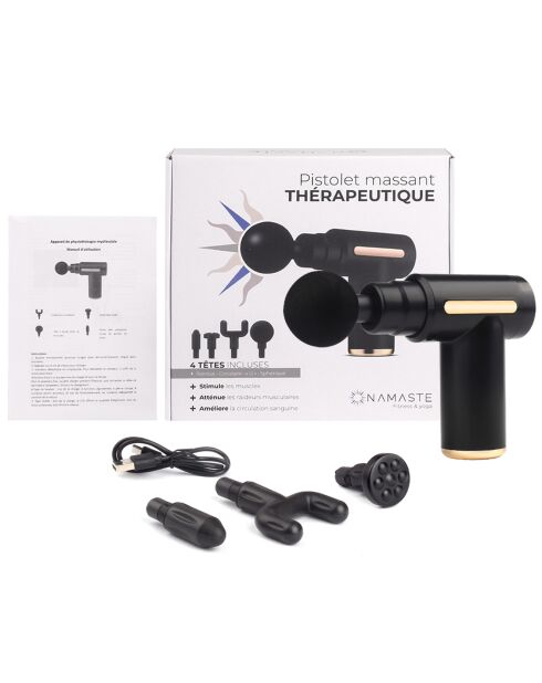 Mini pistolet de massage noir