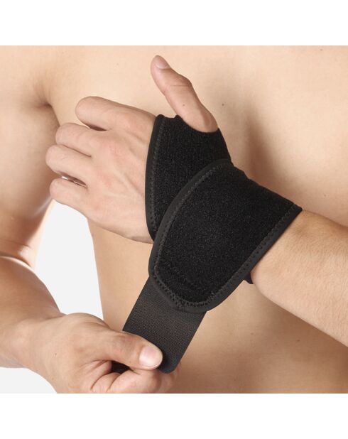 Protection Poignet gauche noir - 36x9.5x0.2 cm