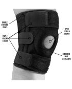 Schwarze Sport-Knieorthese - 20x13x2,5 cm