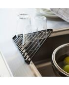 Scarico angolare per lavabo Tower nero - 30x15x0,8 cm