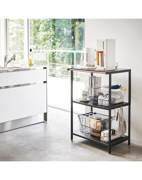 Etagère de rangement Tower noire - 60x46.5x90 cm