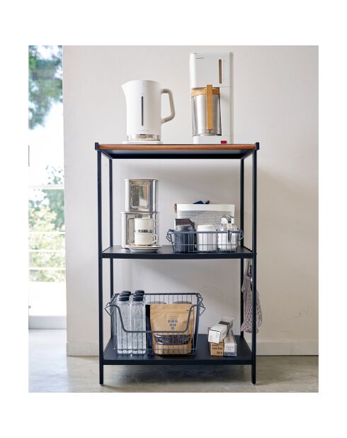 Etagère de rangement Tower noire - 60x46.5x90 cm