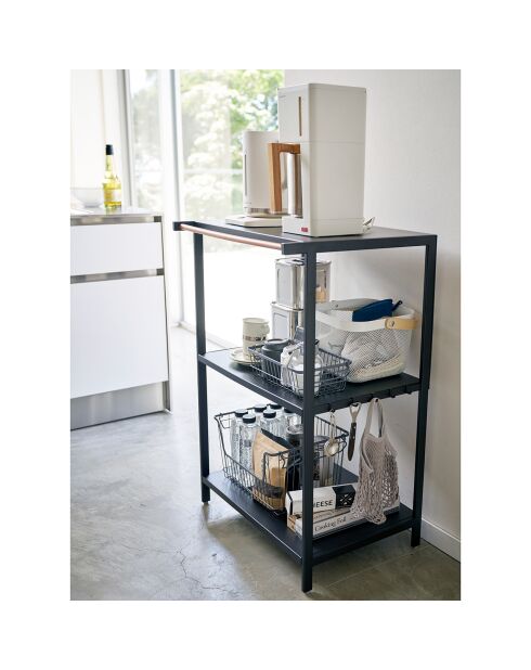 Etagère de rangement Tower noire - 60x46.5x90 cm