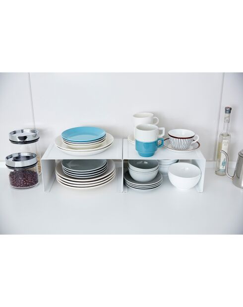 Tower weißer stapelbarer Küchenständer - 30,5 x 22 x 14 cm