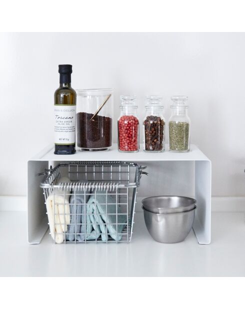 Tower weißer stapelbarer Küchenständer - 30,5 x 22 x 14 cm