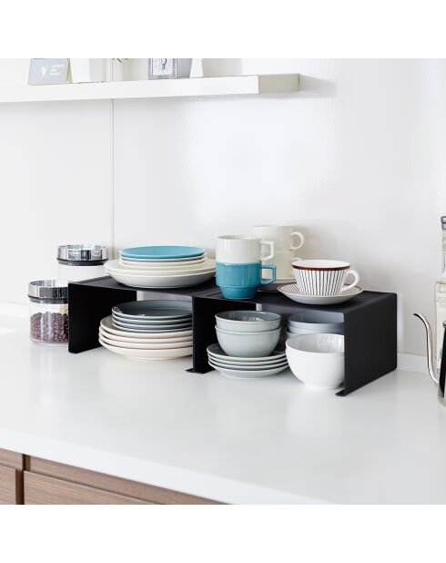Support de cuisine empilable Tower noir - 30.5x22x14 cm