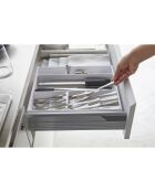 Modularer und ausziehbarer Besteckkasten, 47,5 x 35 x 5,5 cm, weiß
