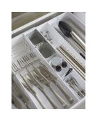 Modularer und ausziehbarer Besteckkasten, 47,5 x 35 x 5,5 cm, weiß