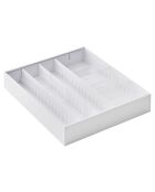 Modularer und ausziehbarer Besteckkasten, 47,5 x 35 x 5,5 cm, weiß