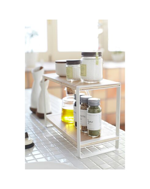 Etagère de cuisine Tosca blanche - 33x12x19 cm